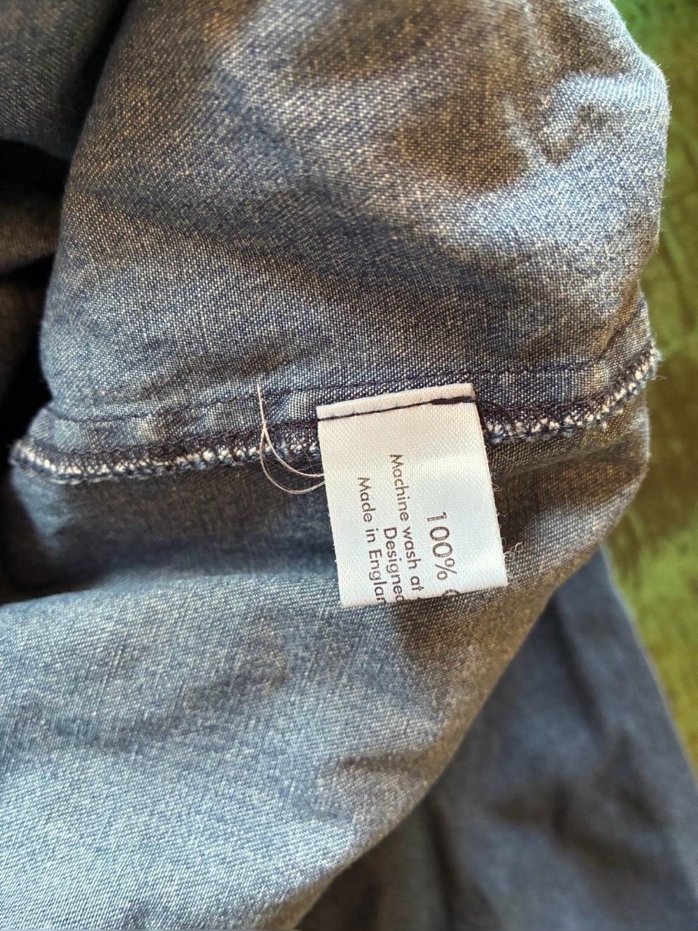 Eskandar Relaxed Elastic-Waist Denim Chinos - Blue - Picture 4 of 6